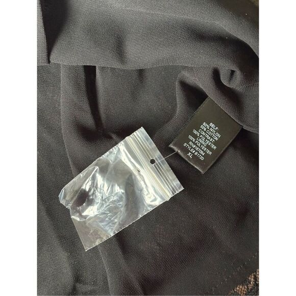 NEW TUCKERNUCK Black Lace Rosalee Blouse top size XL Floral - Picture 14 of 14